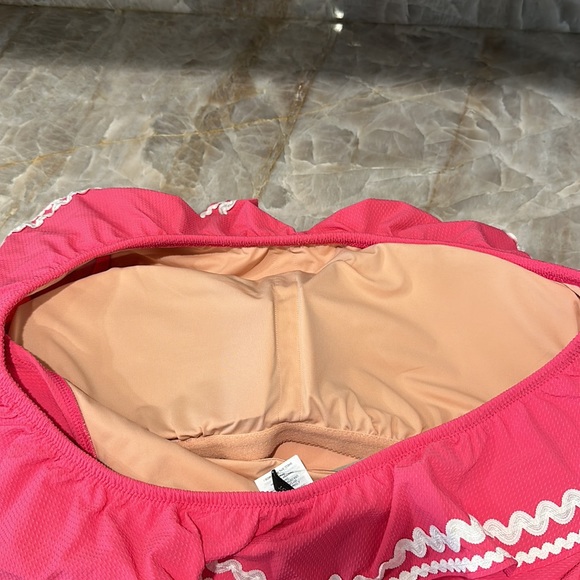 NWT / Never Been Worn J.Crew Pink One Shoulder Swim - Picture 6 of 7